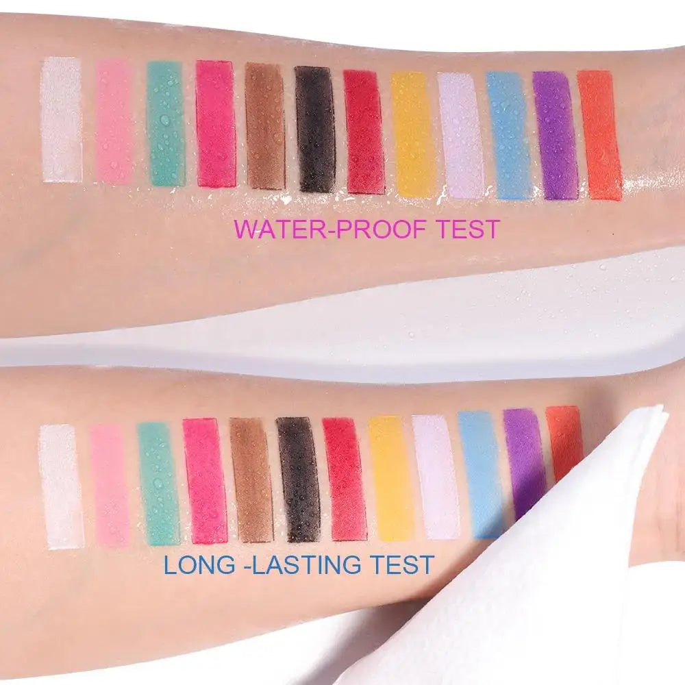 DUNUF Cream Eyeshadow & Eyeliner Gel – 12 Matte Shades