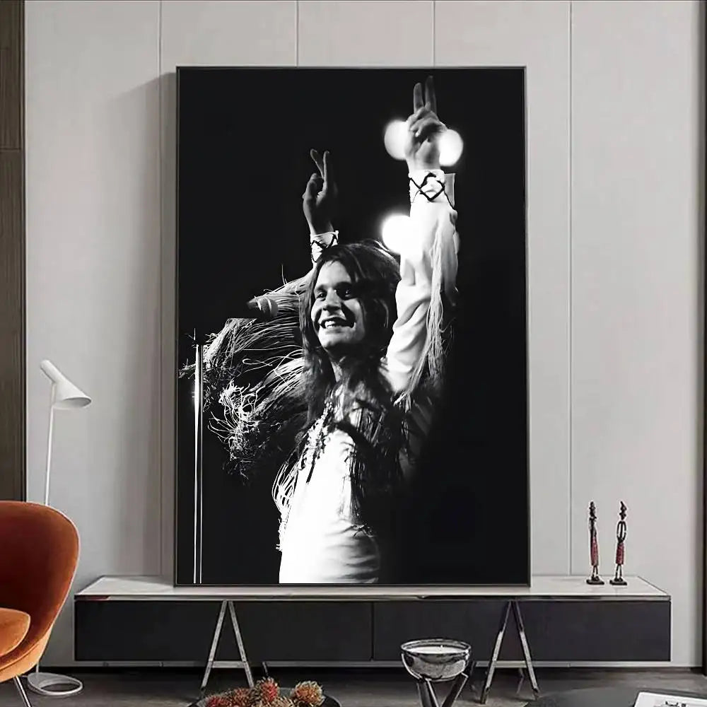 Ozzy Osbourne HD Wall Poster | Waterproof PVC Music Decor Music Wall Poster Peaceful Pleasures Health and Wellness