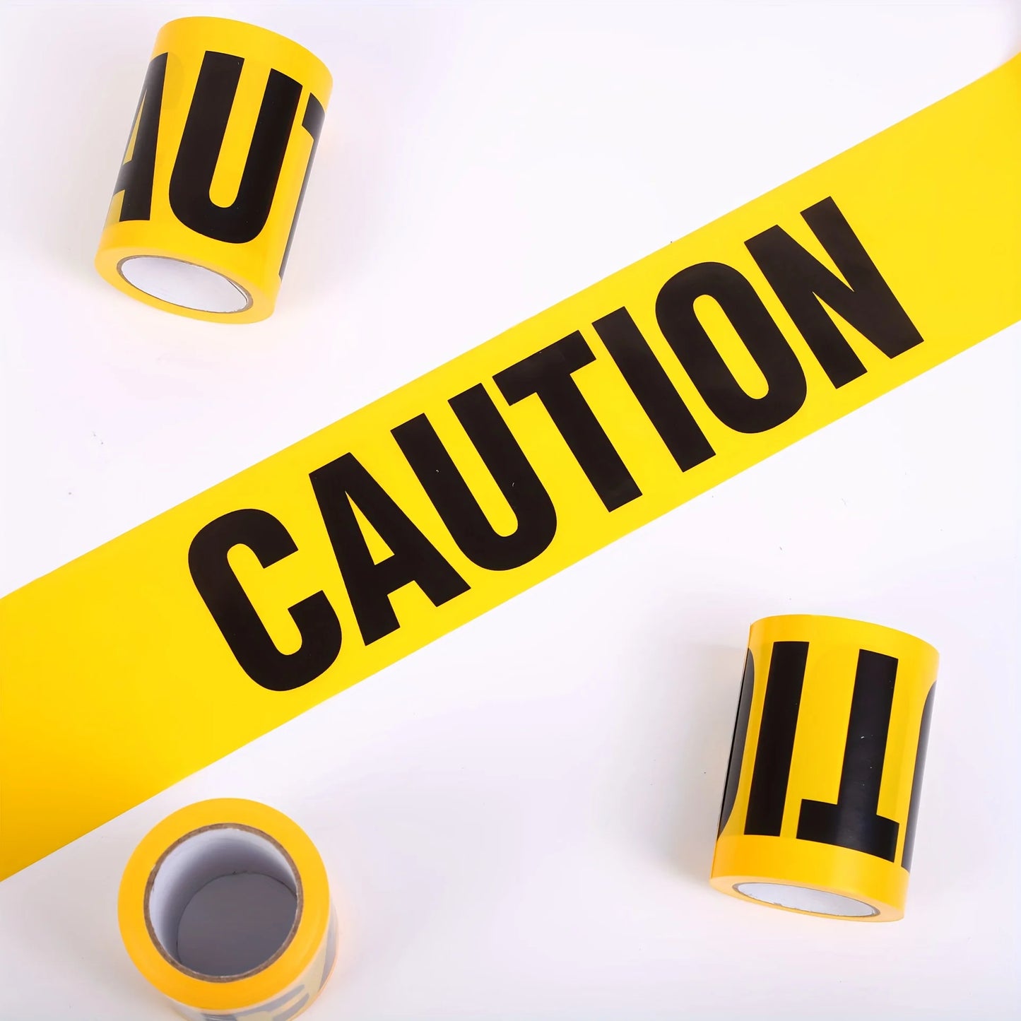 Halloween Danger Tape Yellow Red Barricade Line Bold Caution