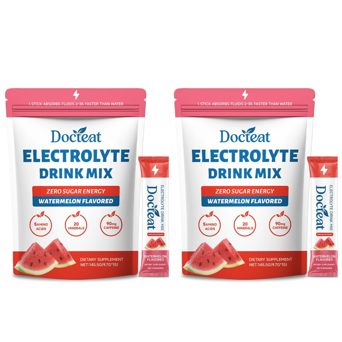 Zero Sugar Electrolyte Drink Mix Watermelon | 15 Sticks
