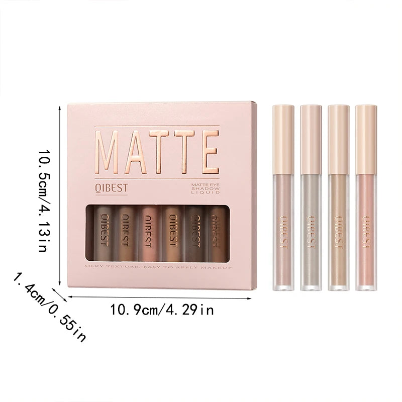 8 colors Waterproof Liquid Eyeshadow Set with Nude, Matte, Black, Smokey, Cream, Primer, Highlighter, and Blusher - Fast Drying Peaceful Pleasures Health and Wellness