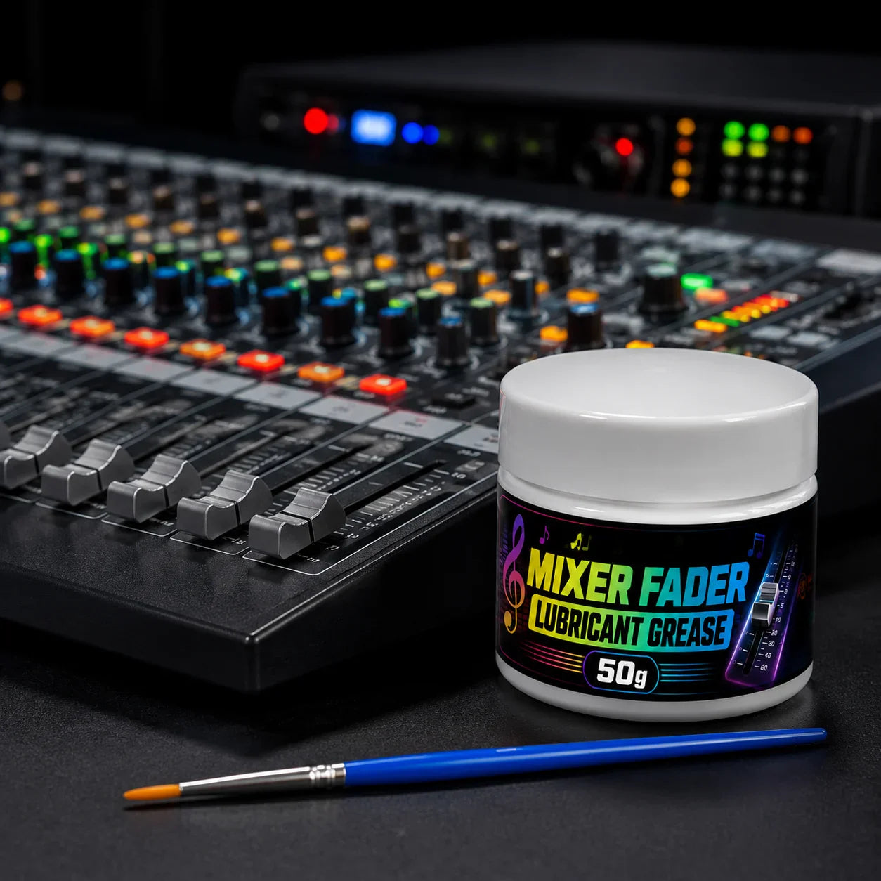 MIRAVEXL 50g Mixer Fader Grease & Brush | DJ Audio Lubricant