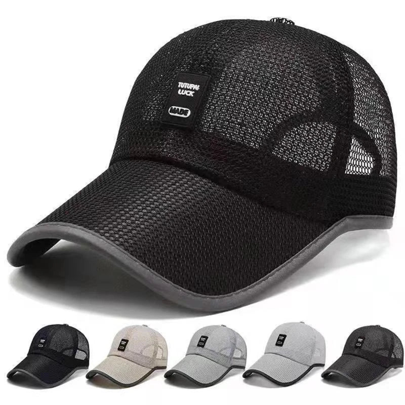 Visors Men Mesh Baseball Caps Sun Shield Cap Outdoor Sports Net Hats For Male Breathable Individuality Men's Hats Peaceful Pleasures Health and Wellness