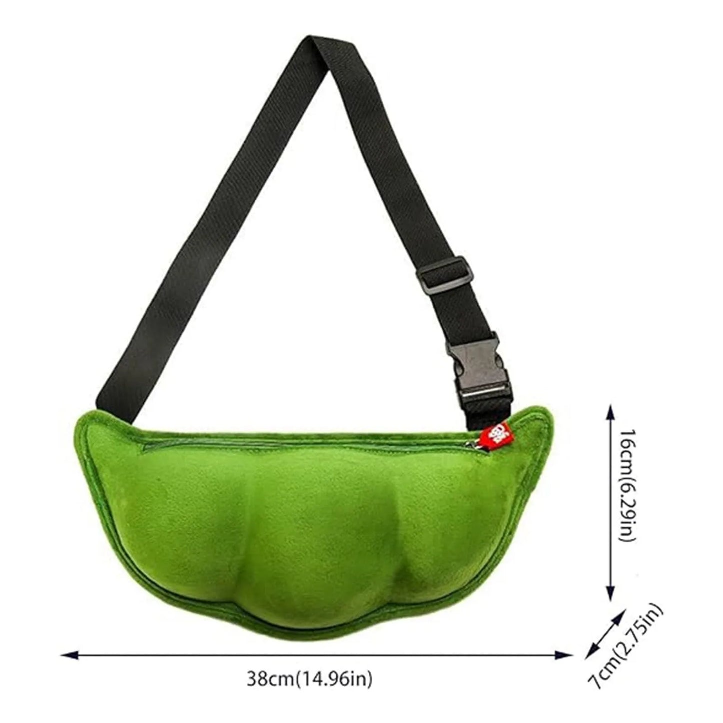 Plush Edamame Crossbody Bag – Cute Pod Shoulder Bag