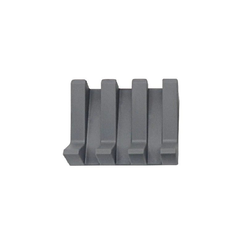 Silicone Soap Box with Tilted Drain Design Easy Drying Non Toxic Soft Base for Bathroom Kitchen Shower Washable Soap Dish Peaceful Pleasures Health and Wellness grey