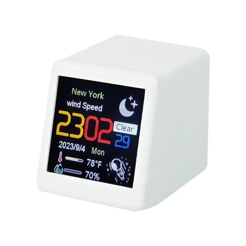 Smart WiFi Weather Station Desktop Clock | LED Thermometer Display
