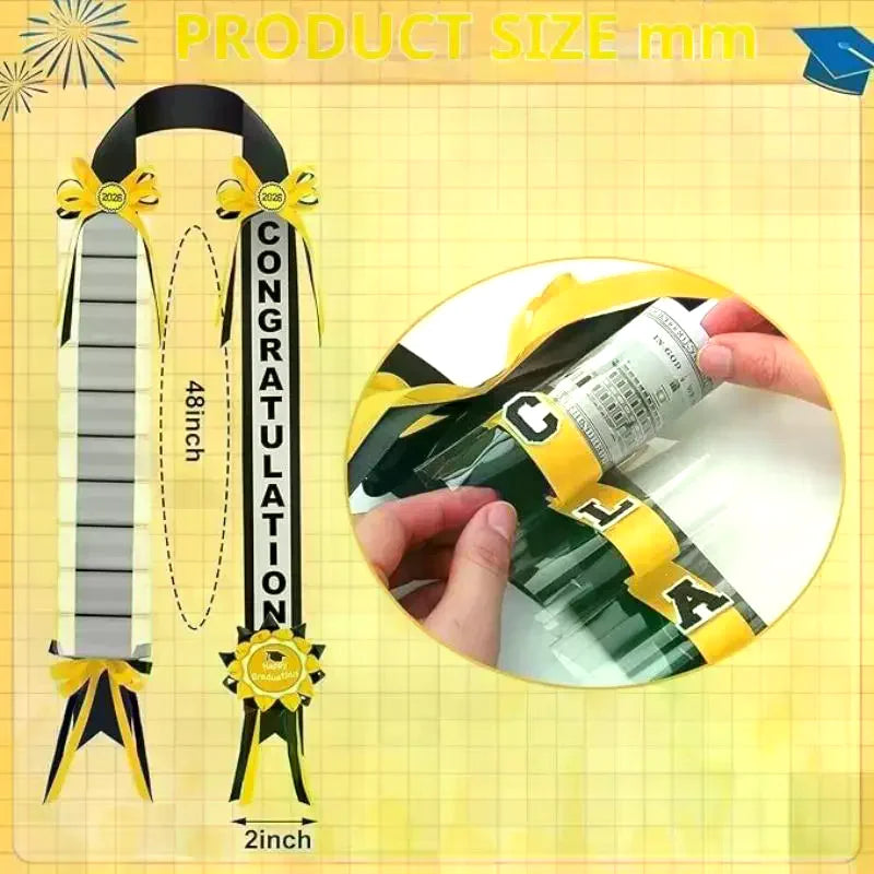 Class of 2026 Money Lei Necklace | Graduation Cash Gift Garland Graduation Lei Necklace Peaceful Pleasures Health and Wellness