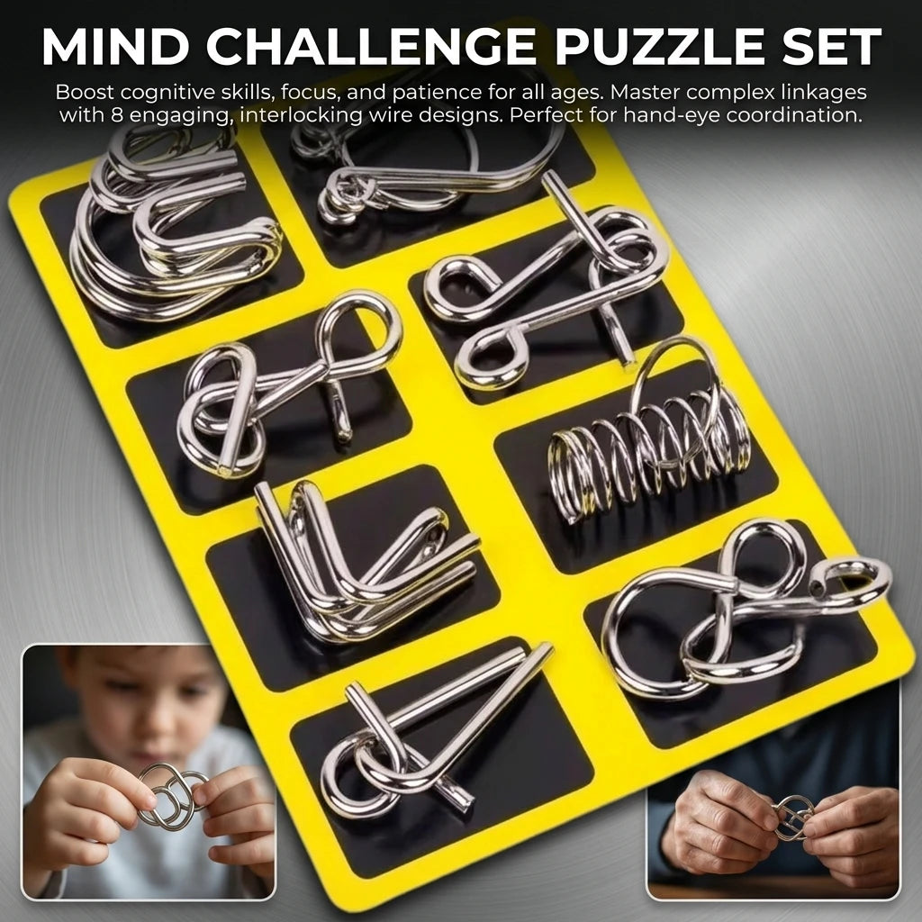 24Pcs Puzzle Unlocking Rings Set Iron Logic Toys for Kids Students Educational Traditional Design Peaceful Pleasures Health and Wellness