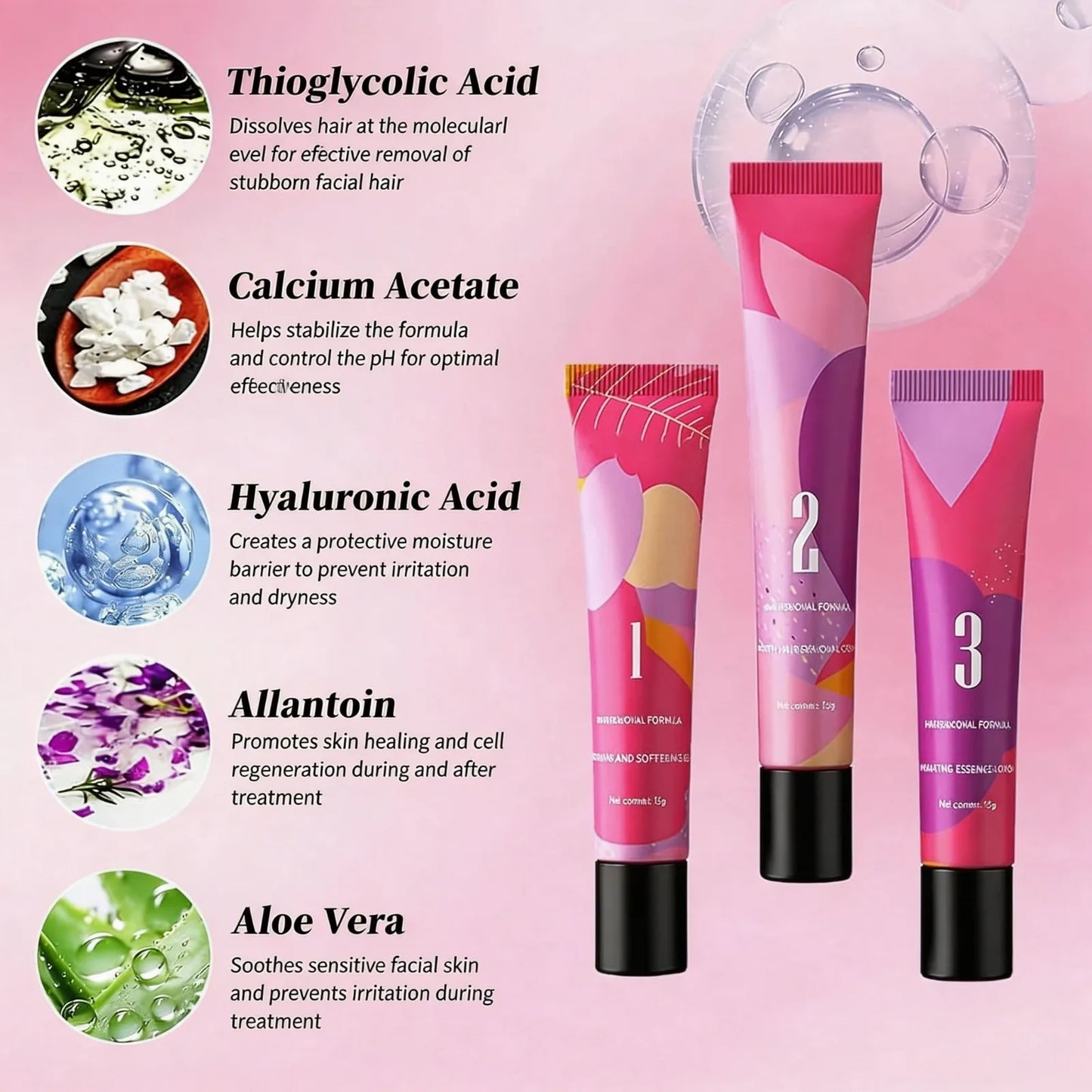 Eelhoe 3-Step Facial Hair Removal Kit – Lip & Chin