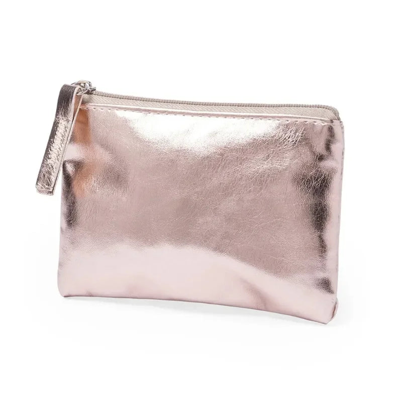 Patent Leather Zipper Coin Purse | Mini Wallet – Cards & Keys