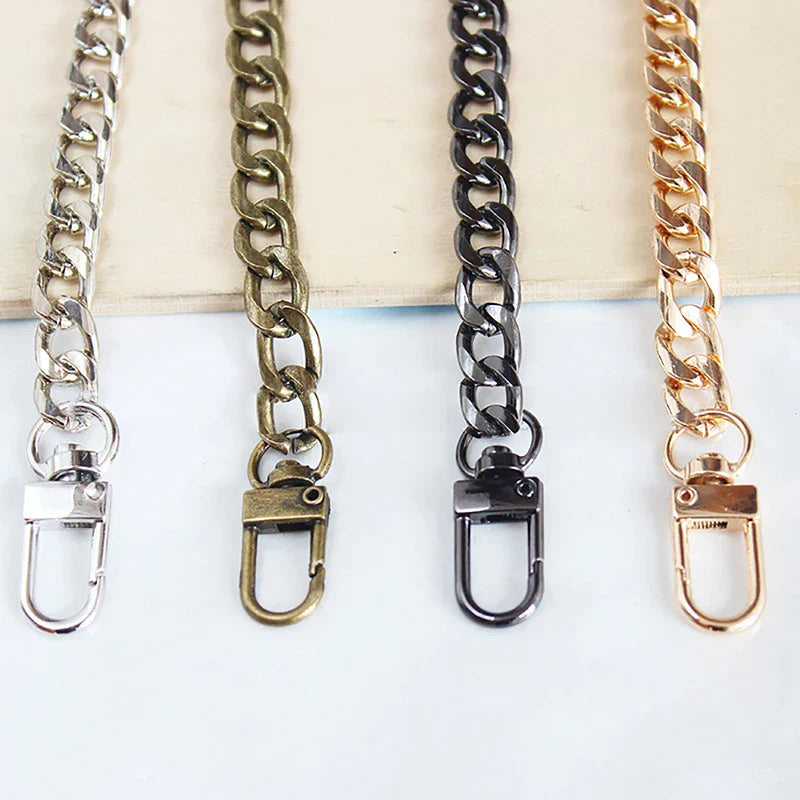 20cm Metal Chain Bag Strap Extension – Gold, Silver & Black