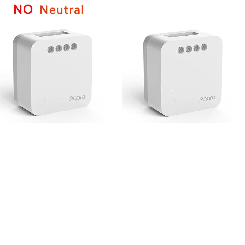 Aqara Single Channel Control Module T1 Zigbee 3.0 Wireless Relay Controller 1 Channel No Neutral Remote Work with Apple Homekit Peaceful Pleasures Health and Wellness No Neutral-2 pcs