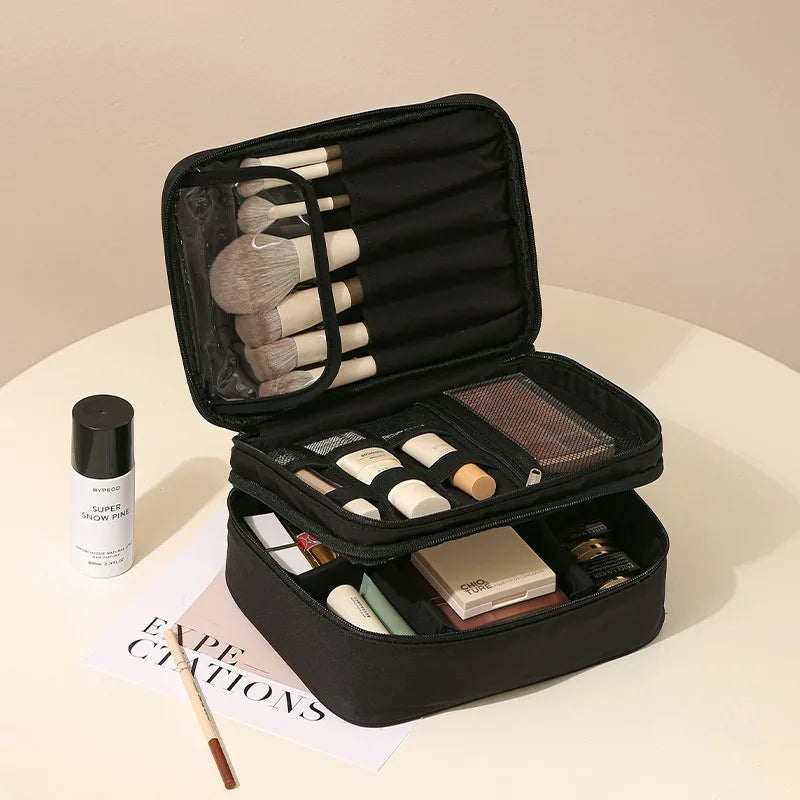 Professional Makeup Organizer Travel Bag | Multi-Compartment Case