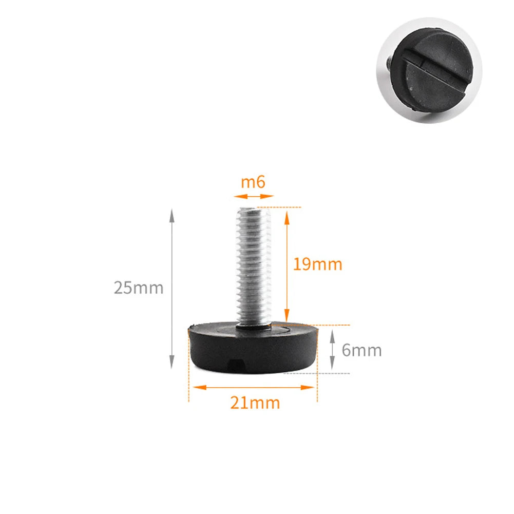 Leveling Foot Screw Furniture Table Chair Glide Adjuster M6 Cup