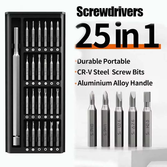 25-in-1 Screwdriver Set Multifunctional Household Screwdriver Set with Magnetic Removal Repair Tool Home Repair Tool Peaceful Pleasures Health and Wellness