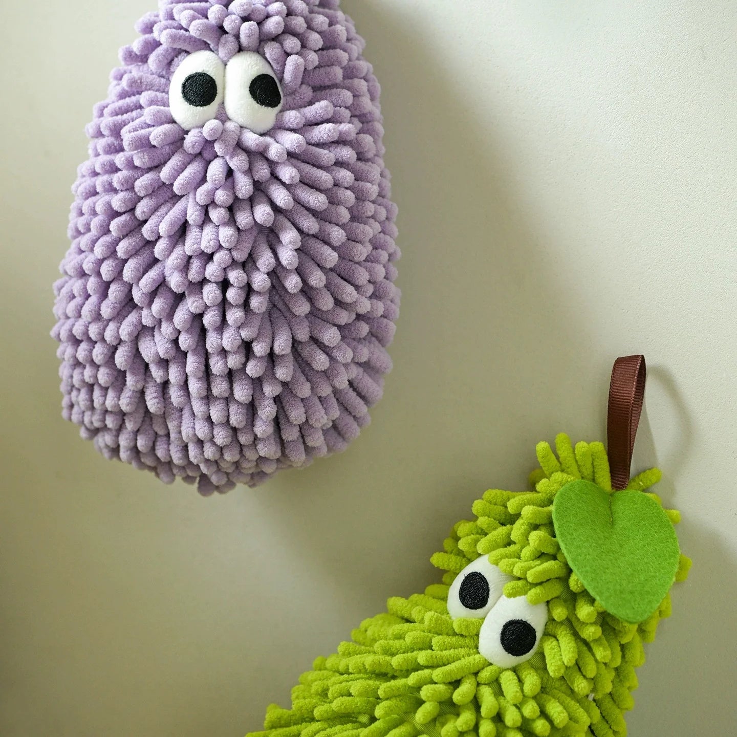Fruit Shaped Hanging Hand Towels | Soft Chenille Washcloth