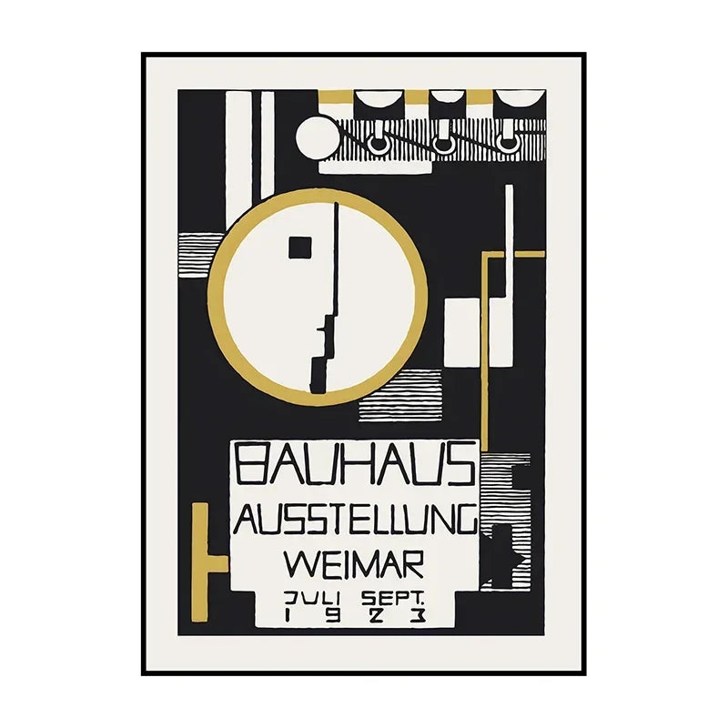 Bauhaus Exhibition Poster Minimalist Vintage Canvas Wall Art