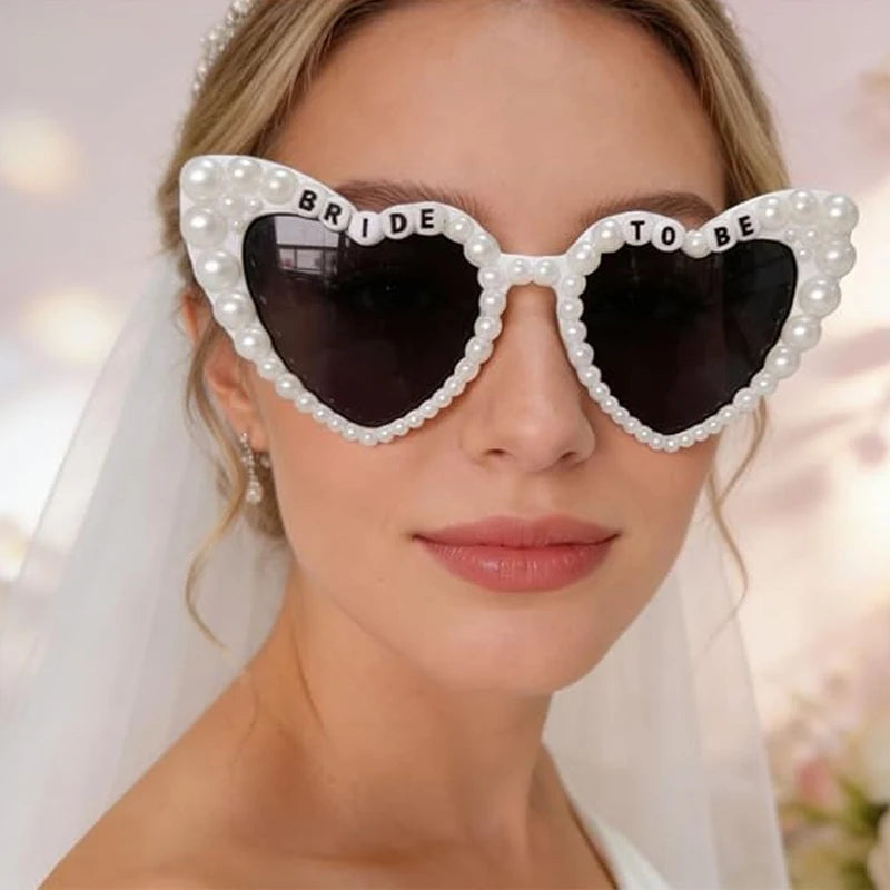 Bride To Be Sunglasses, Bow Veil & Sash | Bachelorette Set Bridal Party Accessories Peaceful Pleasures Health and Wellness