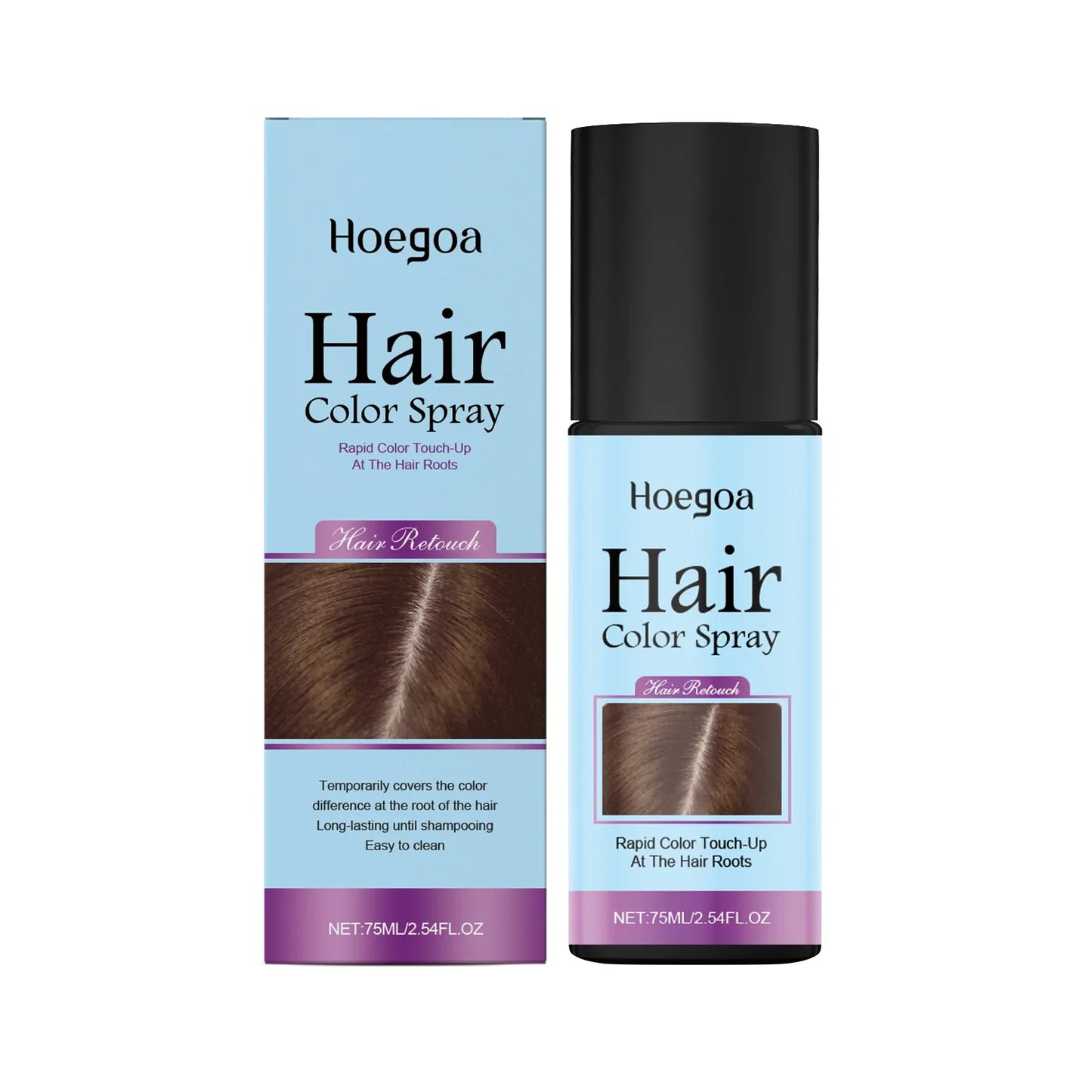 HOEGOA Temporary Hair Color Spray – Root & Gray Coverage