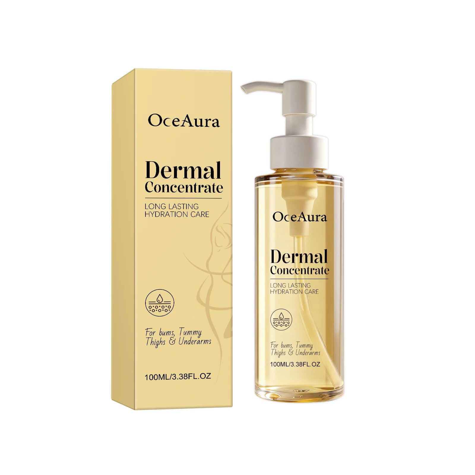 OCEAURA Hydrating Revitalizing Body Serum Firming Brightening Dryness Soothing Repairing Enhance Skin Elasticity Glow Body Serum Peaceful Pleasures Health and Wellness 100ml boxed