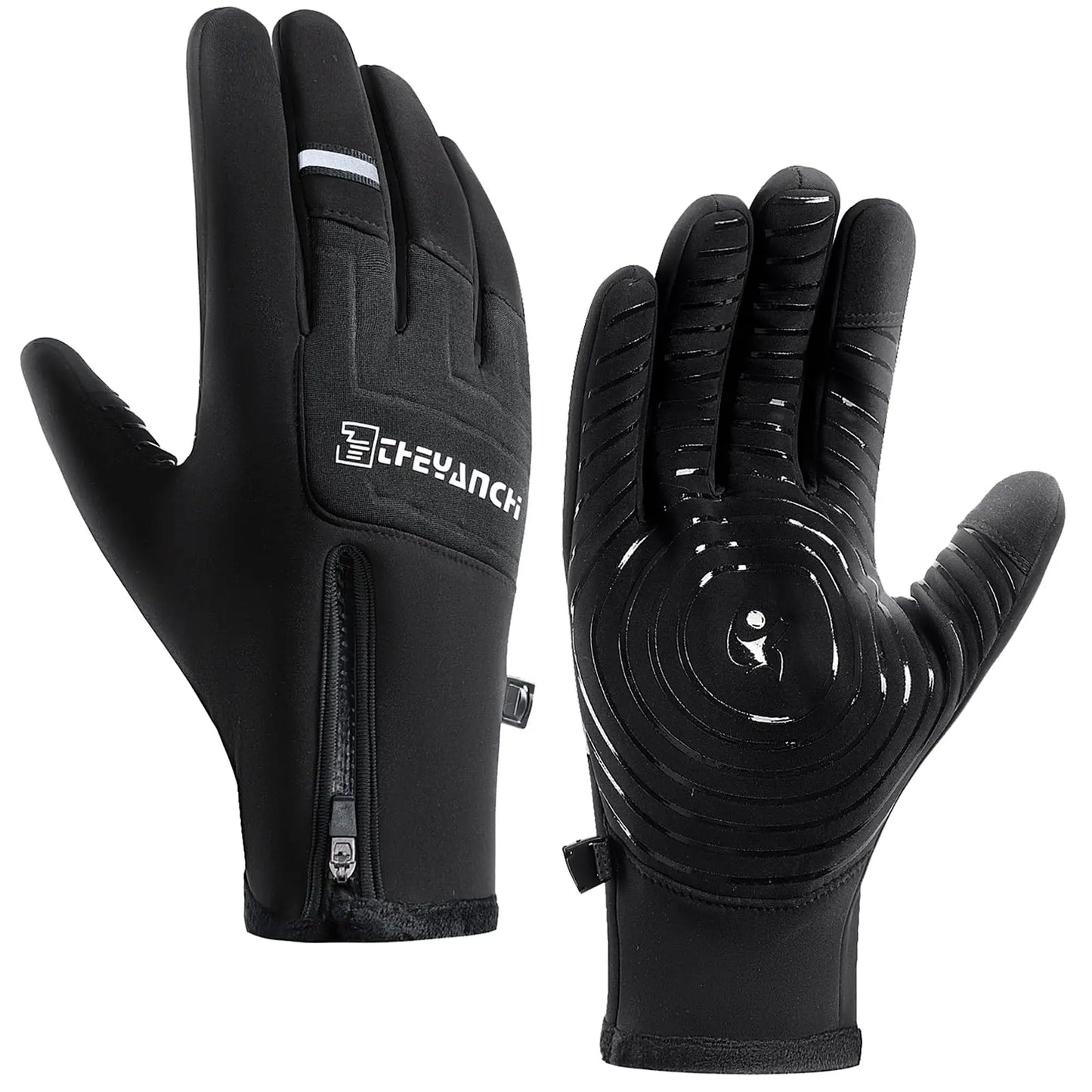 1 Pair Men's Winter Thermal Riding Gloves - Windproof Touchscreen Warm Gloves for Cycling, Skiing, Driving, Motorcycle Gloves Peaceful Pleasures Health and Wellness