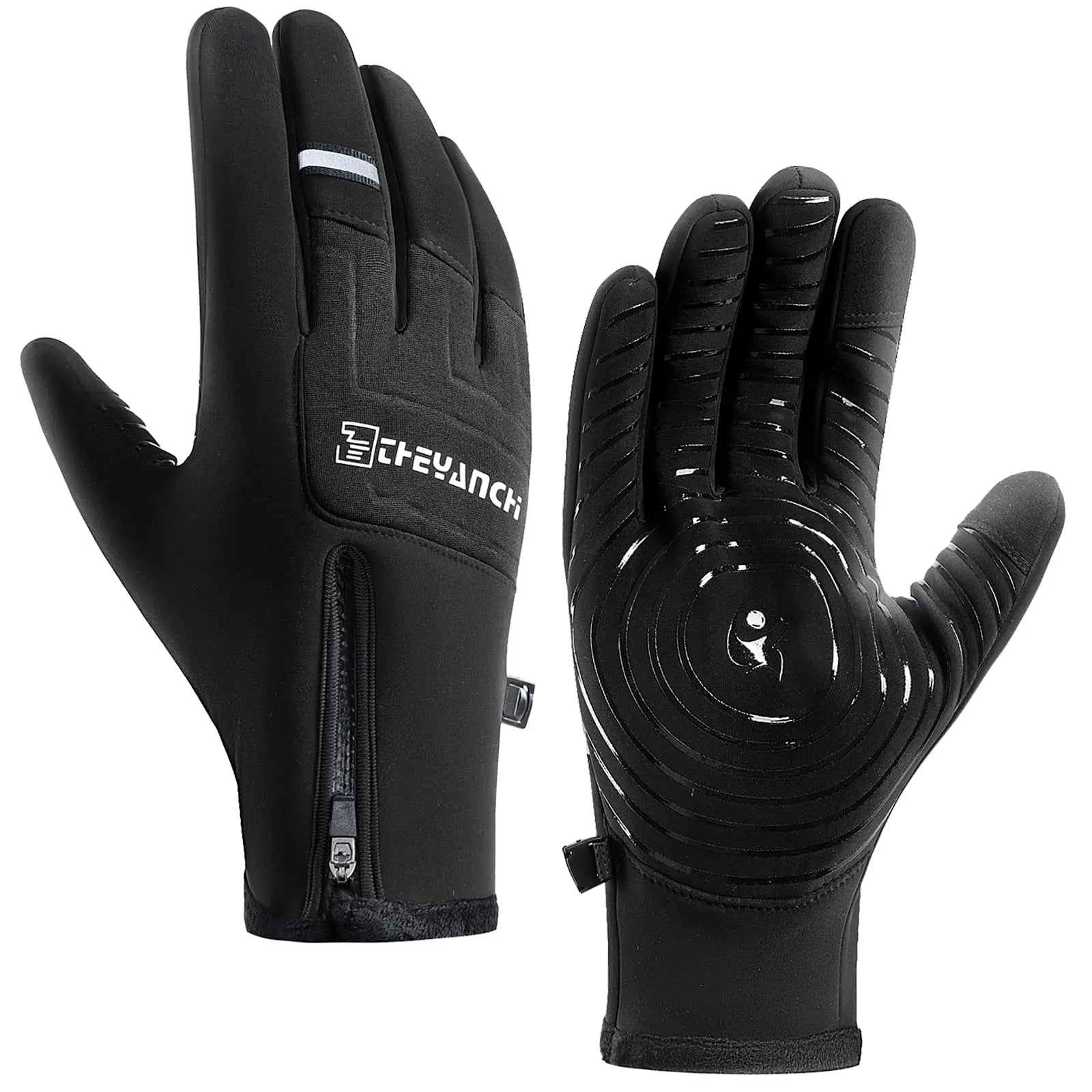 1 Pair Men's Winter Thermal Riding Gloves - Windproof Touchscreen Warm Gloves for Cycling, Skiing, Driving, Motorcycle Gloves Peaceful Pleasures Health and Wellness