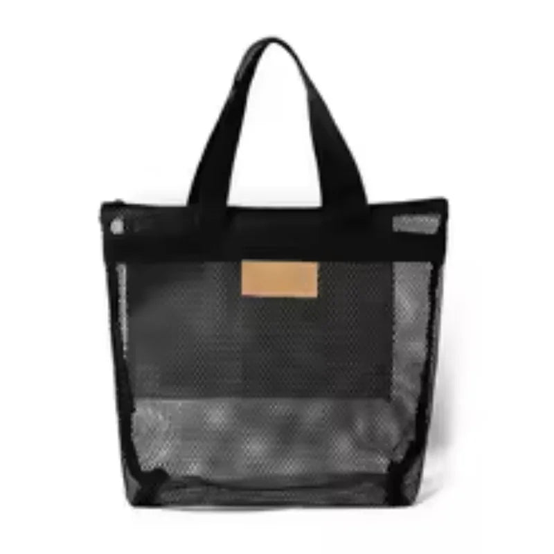 Mesh Beach Tote Bag with Zipper | Quick Dry Shoulder Bag