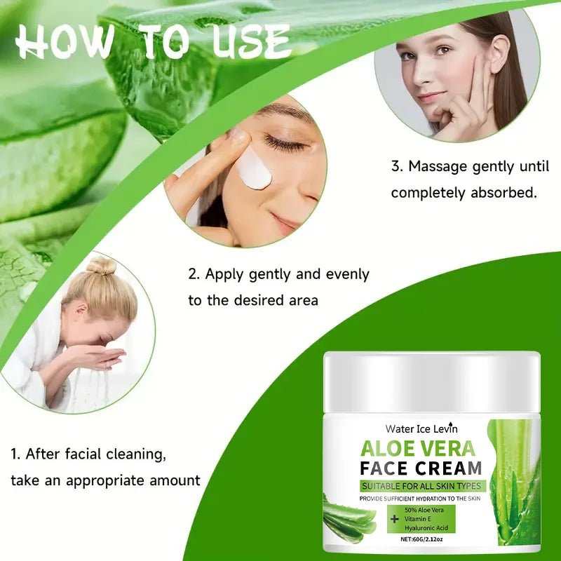 Aloe Vera Face Cream – Hyaluronic Acid & Collagen Moisturizer