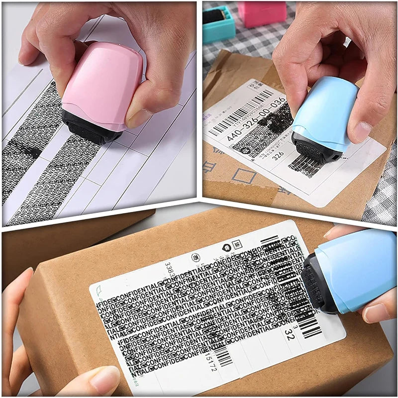 Identity Theft Protection Roller Stamp Identity Prevention Theft Stamp Rolling Security Stamp For Privacy Protection ID Blockout Peaceful Pleasures Health and Wellness