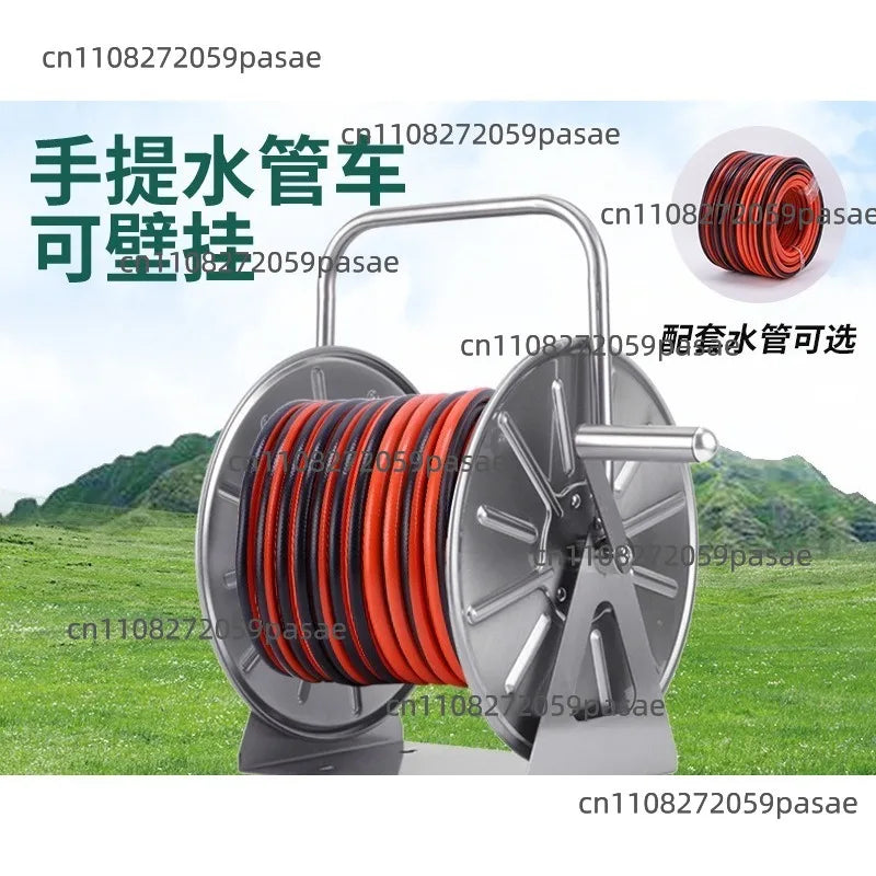 Stainless Steel Wall-Mounted Hose Holder & Storage Rack