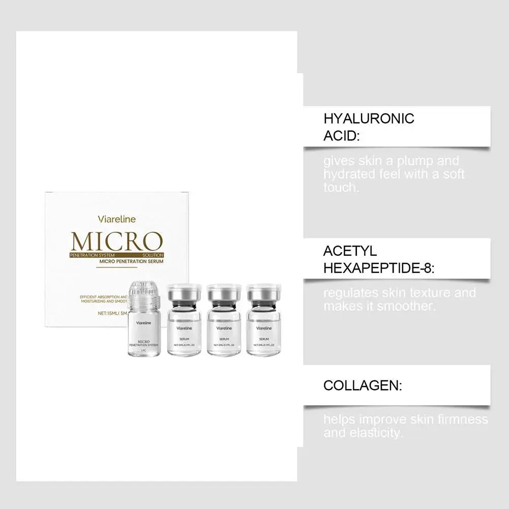 Collagen Anti-Wrinkle Essence Hydrating Firming Pore-Cleaning Anti-Aging Essence Set Hyaluronic Acid Stock Solutions Face Serum Peaceful Pleasures Health and Wellness