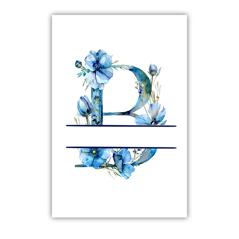 Custom Name Nursery Wall Art, Animal Flower Canvas Painting, Nordic Poster Print for Baby, Toddler Kids Room Decor Peaceful Pleasures Health and Wellness