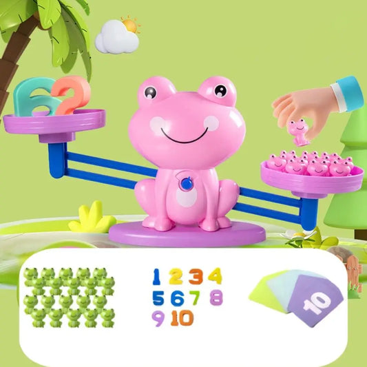 Frog Math Balance Scale | Montessori Counting Toy Ages 3–6 Educational Balance Toy Peaceful Pleasures Health and Wellness