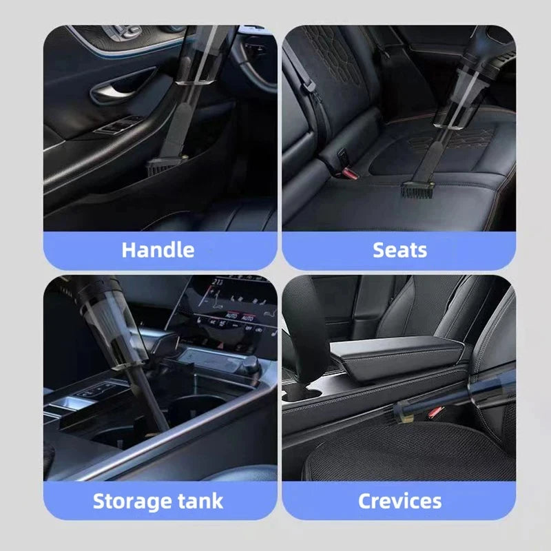 Auto multifunctionele stofzuiger Handheld krachtige zuigkracht Oplaadbare auto en thuis Kleine draadloze stofzuiger voor tweeërl Peaceful Pleasures Health and Wellness