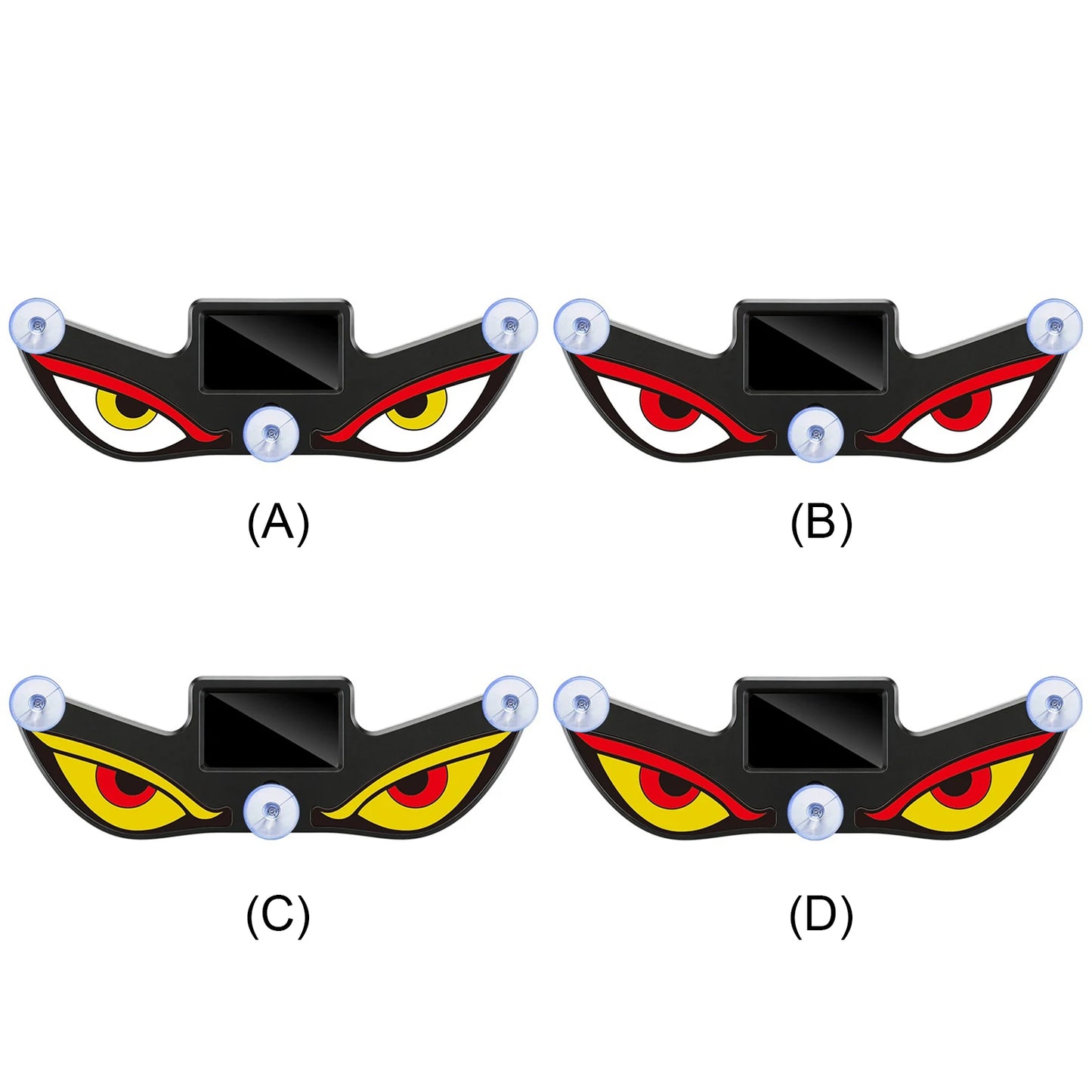 Eye LED Car Window Light Wireless No Drill Solar and USB Powered Devil Eyes LED Light Strips IP65 Waterproof for Cars Peaceful Pleasures Health and Wellness