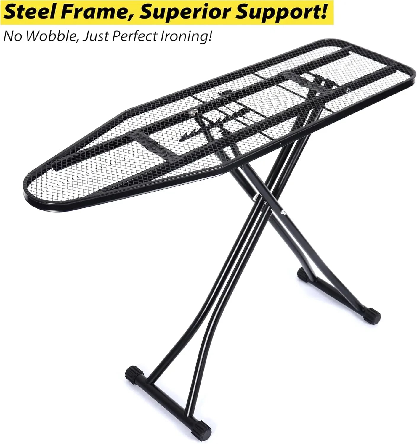 Foldable Adjustable Ironing Board with Heat-Resistant Cover - Lightweight Durable Home Use Peaceful Pleasures Health and Wellness