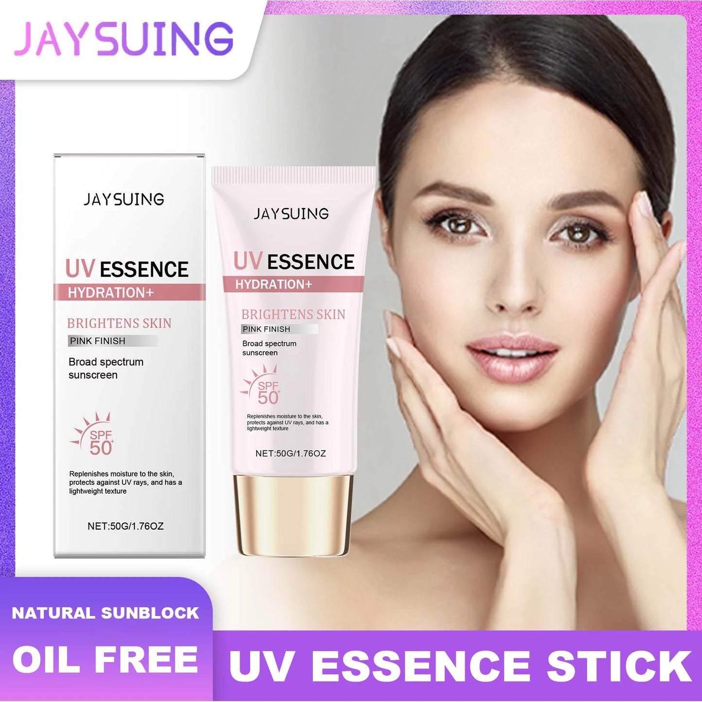 Jaysuing UV Essence Stick SPF 50+ Hydrating Oil Free Anti Sun Natural Sunblock Facial Moisturizer Soothing Skin Care Beauty Peaceful Pleasures Health and Wellness