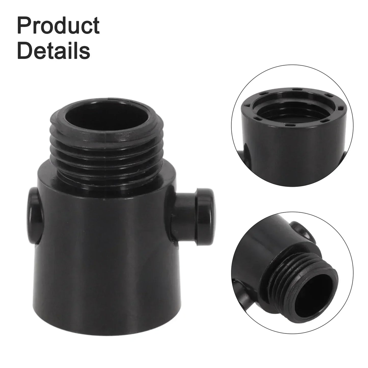 Shower Head Water Stop Valve Button Switch | ABS Black
