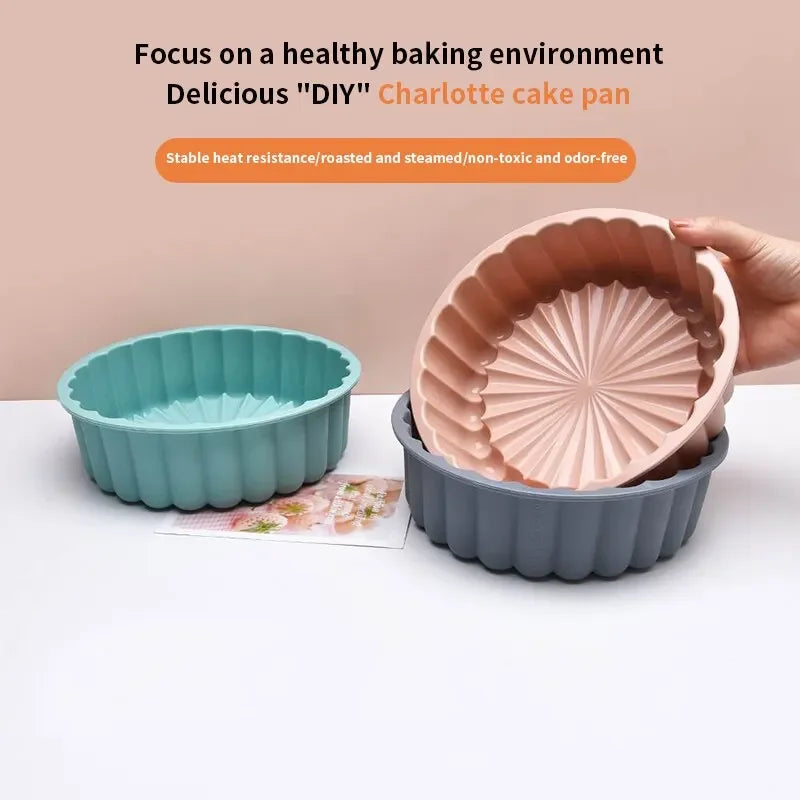 Round Silicone Cake Pan – Non-Stick DIY Baking Mold
