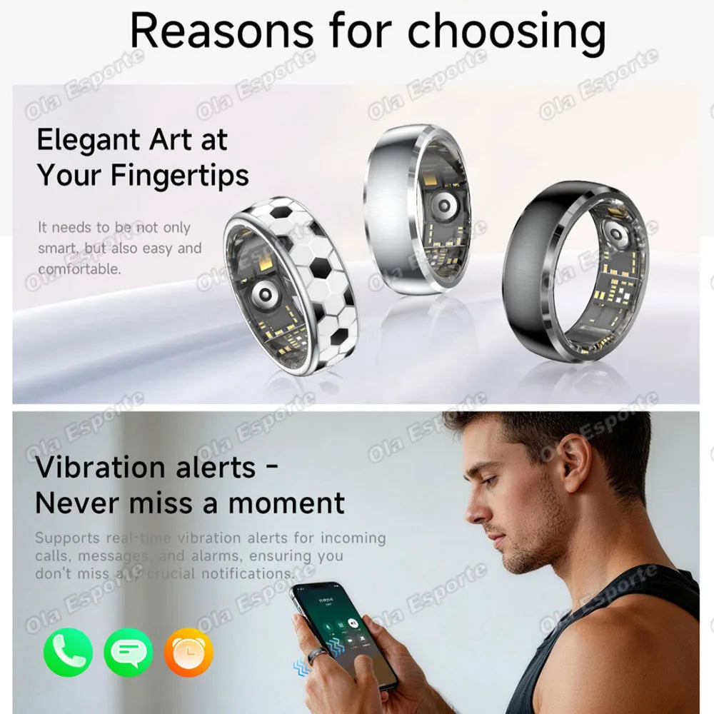 Smart Ring Heart Rate & Fitness Tracker | 5ATM Waterproof