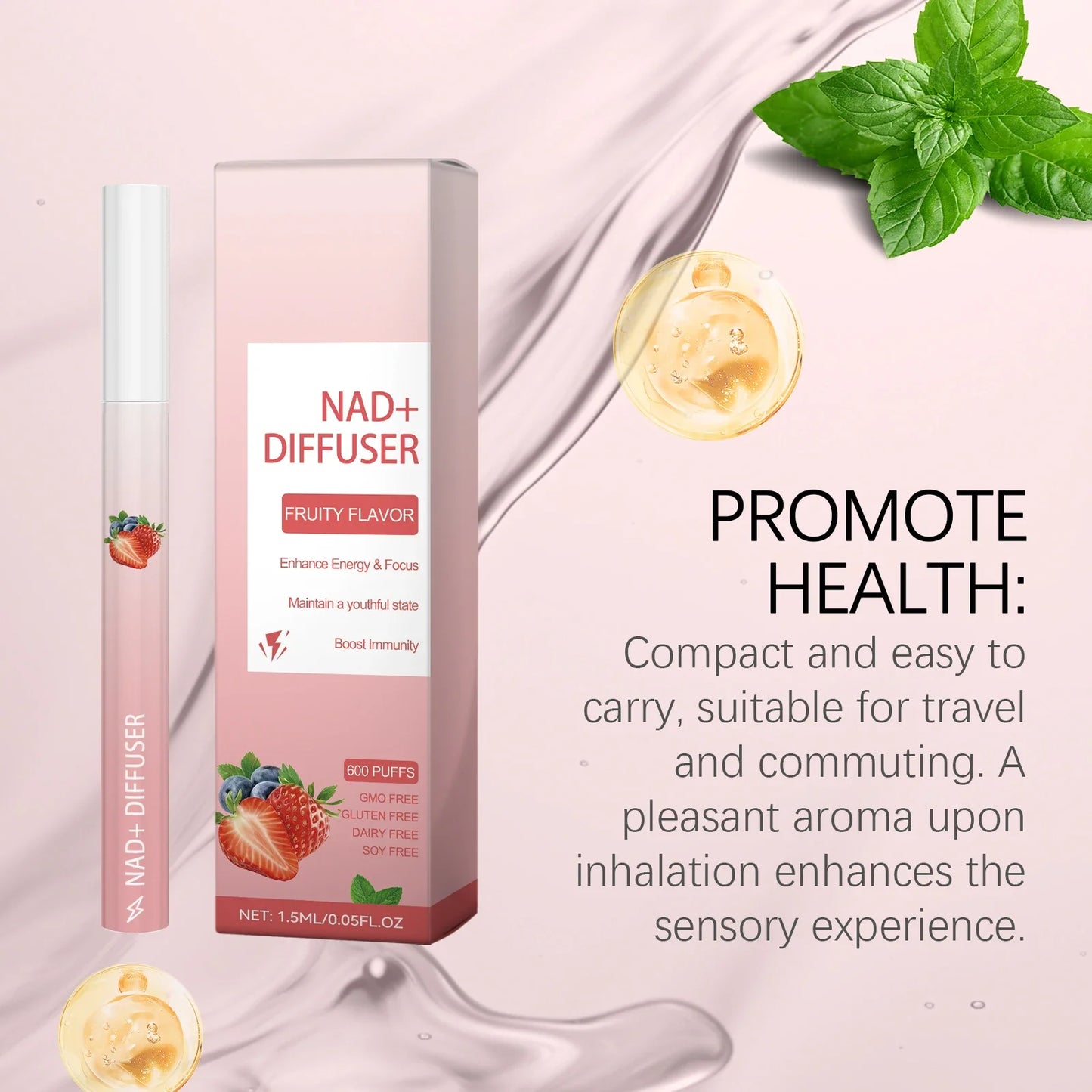 NAD+ Herbal Energy Diffuser Stick – Focus, Immunity & Vitality