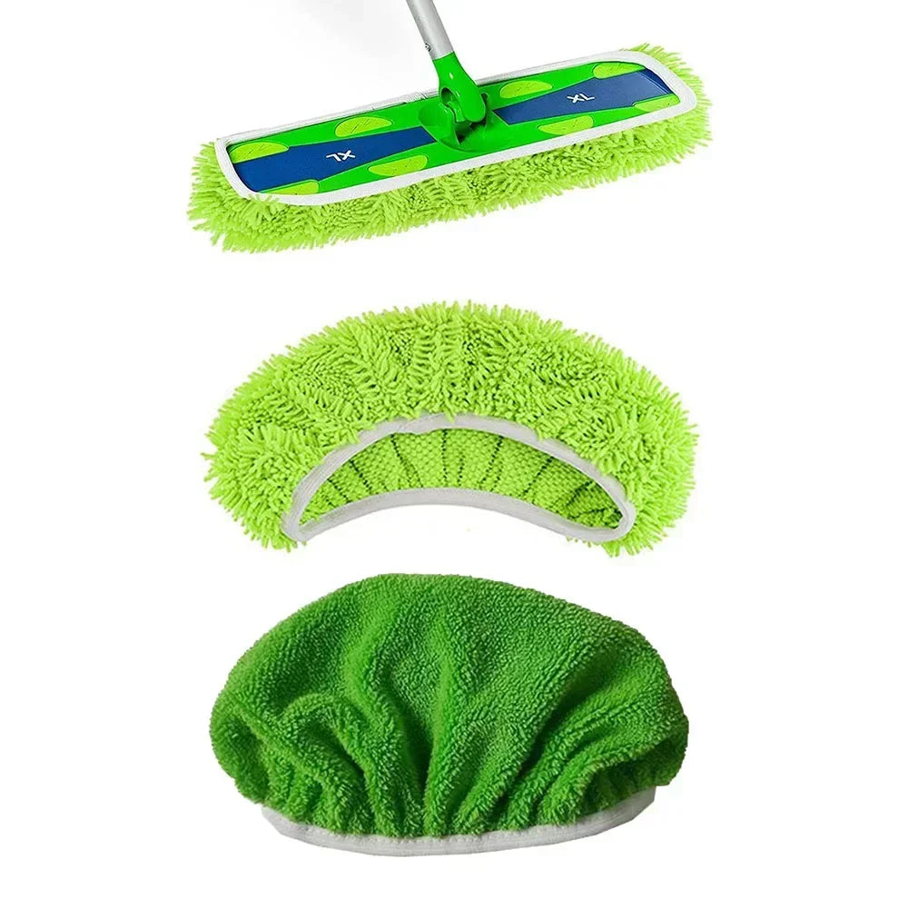 Reusable Microfiber Flat Mop Cloth Pad – Coral Fleece & Chenille