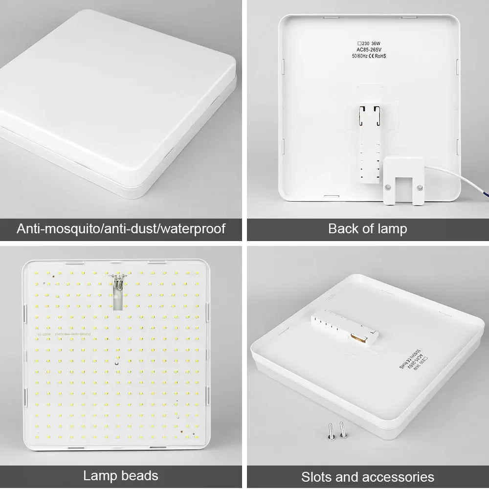 Minimalist Square LED Ceiling Light 18W–48W | Ultra-Thin Modern