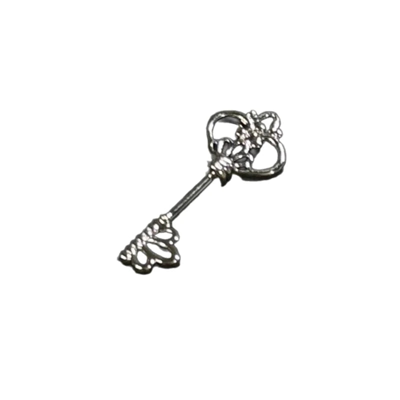 Helix Design Sense Niche Hollow Key Ear Bone Nail Titanium Steel Twist Screw Sleeping Non Removable Unique Ear Nail Accessories Peaceful Pleasures Health and Wellness single