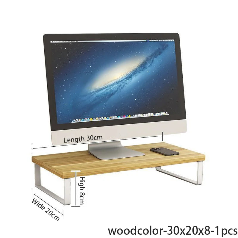 Wooden Monitor Stand & Desk Organiser – 2 Sizes