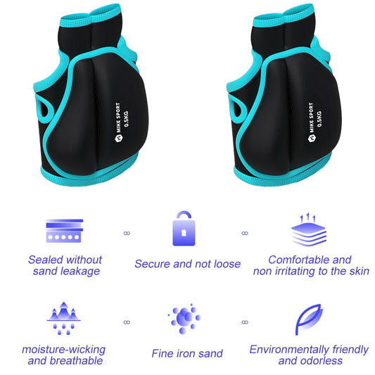 1Pair Wrist Weights with Thumb Loops Lock for Women Men - Arm Weight Ankle Weights Weighted Gloves for Running Walking Jogging Peaceful Pleasures Health and Wellness