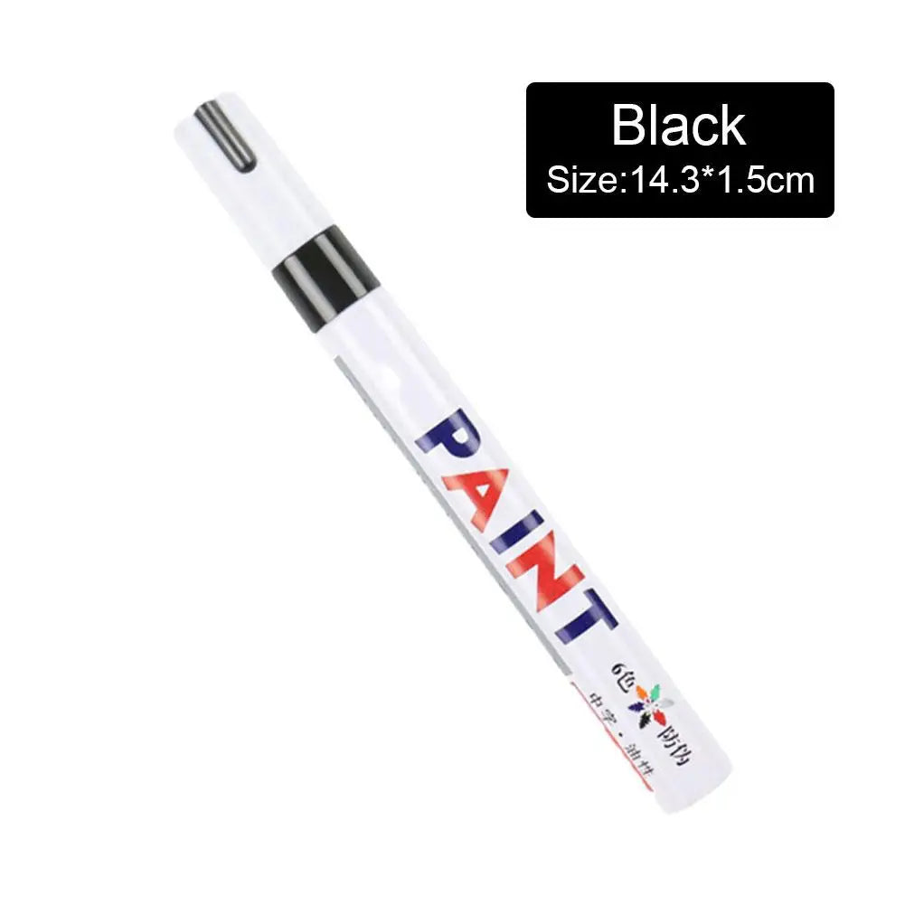 Color Waterproof Cars Wheel Tire Oily Mark Pen Auto Rubber Tyre Paint Pen Cd Metal Permanent Paint Marker Graffiti Touch Up Peaceful Pleasures Health and Wellness black