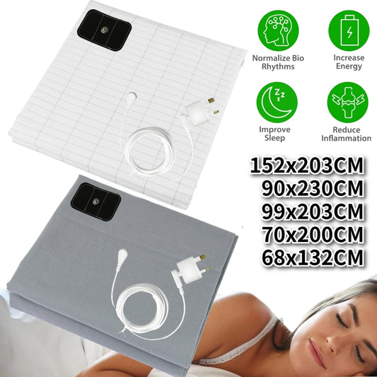 Grounding Bed Sheet | Silver Fiber & Organic Cotton Earthing Mat Grounding Bed Sheet Peaceful Pleasures Health and Wellness