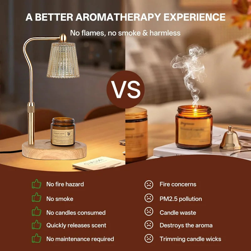 35W Dimmable Candle Warmer Lamp | Adjustable Height & Gift