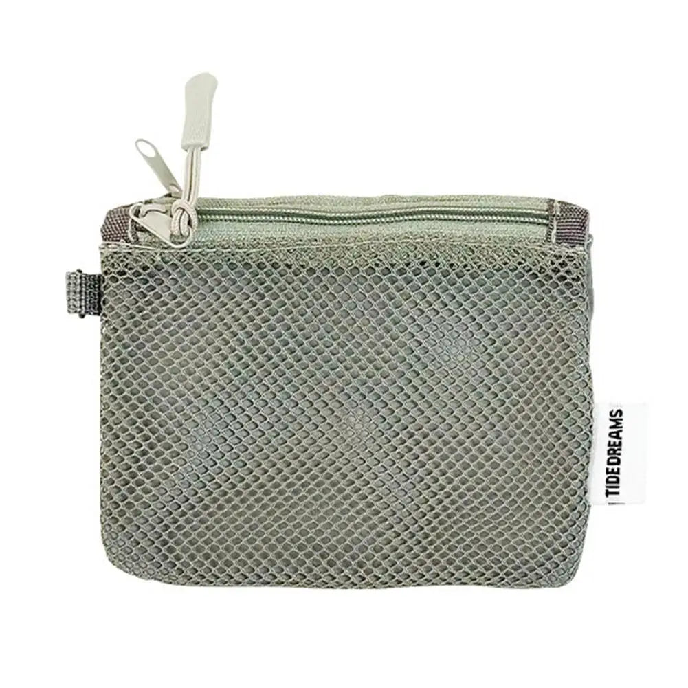 Dual-Layer Mesh Travel Makeup Bag – Mini Zipper Organizer